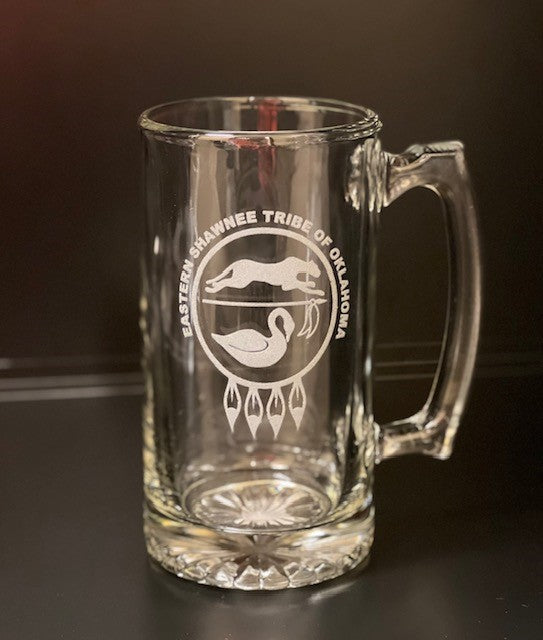 Etched Glass Mug