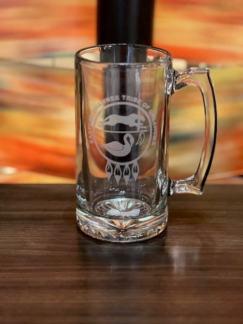 Etched Glass Mug