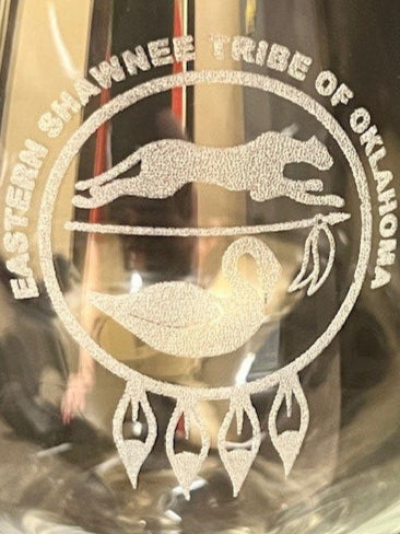 Etched Glass Mug