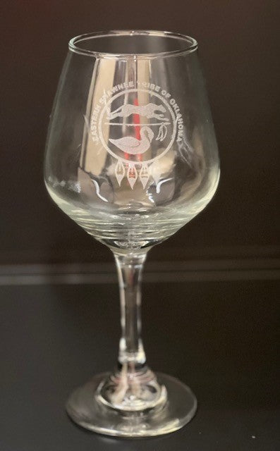 Etched Wine Glass
